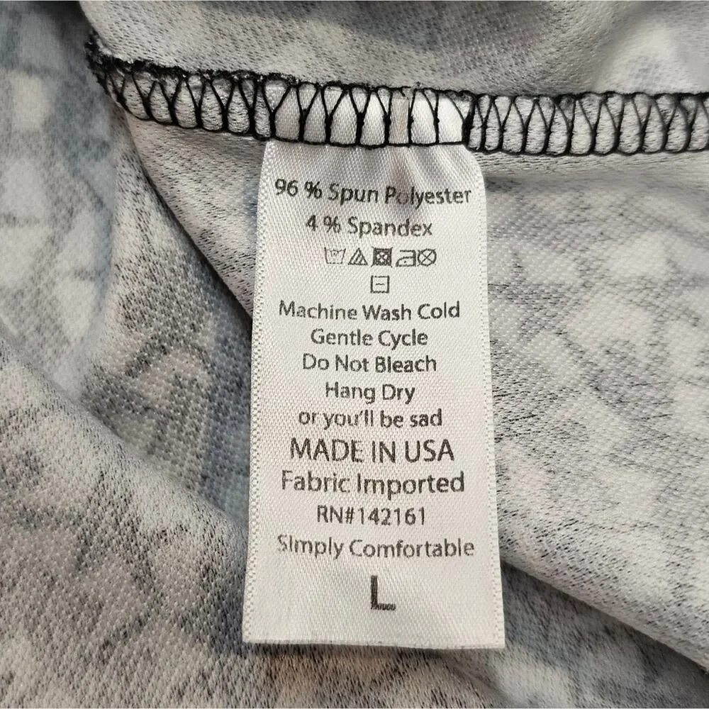 LuLaRoe Black and White Floral Pull On Pencil Skirt Large